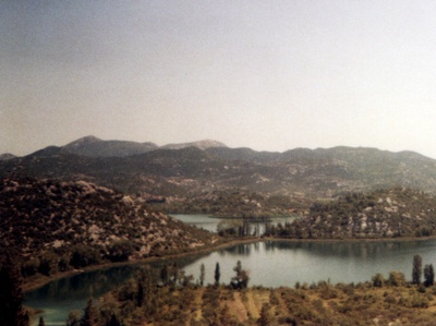 Panorama depuis la route entre Trsteno et Brela